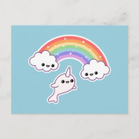 Flying Narwhal mit Rainbow