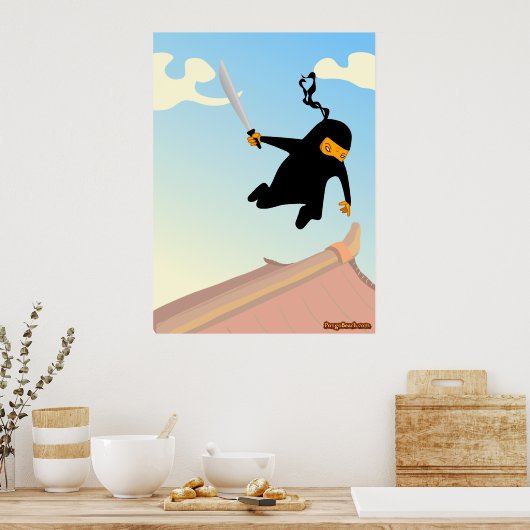 Flying Ninja Poster (Küche)