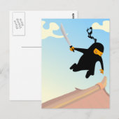 Flying Ninja Postkarte (Vorne/Hinten)