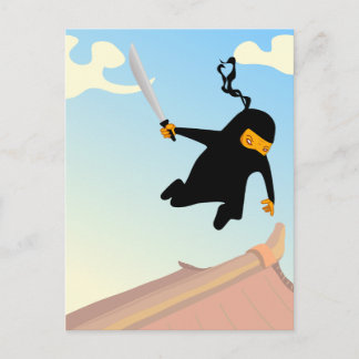 Flying Ninja Postkarte