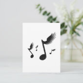 Flying Notes Postkarte (Stehend Vorderseite)