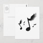 Flying Notes Postkarte (Vorne/Hinten)