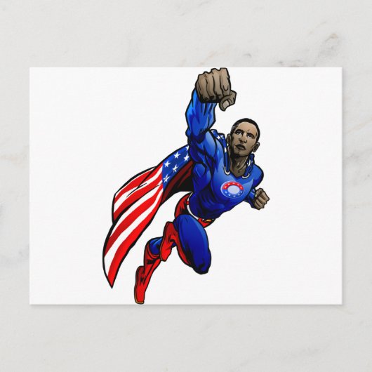 Flying Obama Postkarte (Vorderseite)