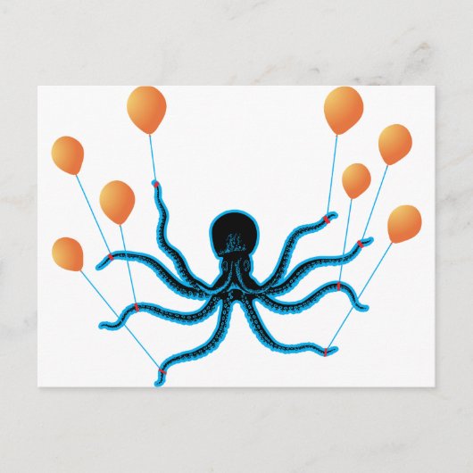 Flying Octopus Postkarte (Vorderseite)