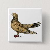 Flying Oriental Roller Pigeon Almond Button (Vorderseite)