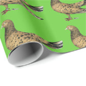 Flying Oriental Roller Pigeon Almond Geschenkpapier (Rolleneckpunkt)