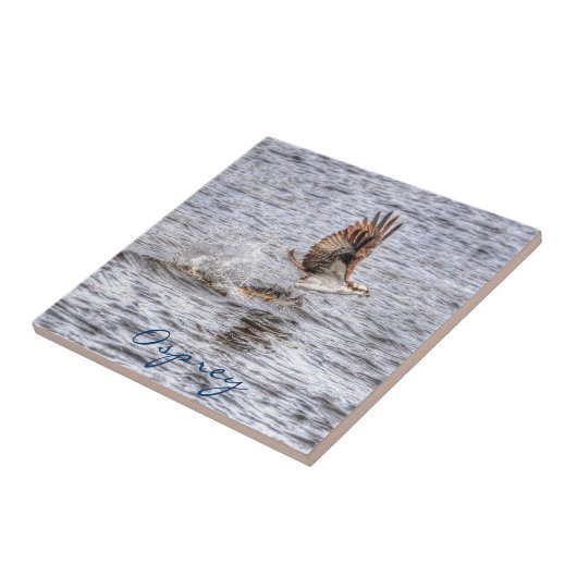 Flying Osprey & Fish HDR Wildlife Foto Geschenk Fliese (Seite)