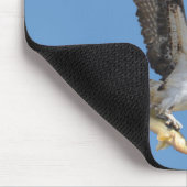 Flying Osprey & Fish Wildlife Fotogray Mousepad (Ecke)