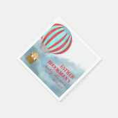 Flying Over the Clouds Baby is Coming Baby Shower Serviette (Ecke)