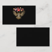 Flying Owl Love Bird Hearts Visitenkarte (Vorne/Hinten)