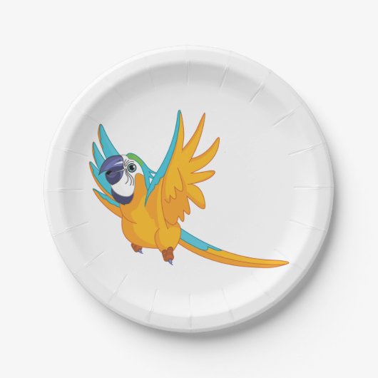 Flying Parrot Pappteller (Vorderseite)