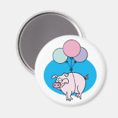 Flying Party Pig Magnet (Vorderseite/Rückseite)