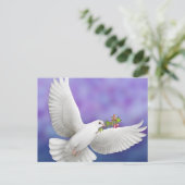 Flying Peace Dove Card Postkarte (Stehend Vorderseite)