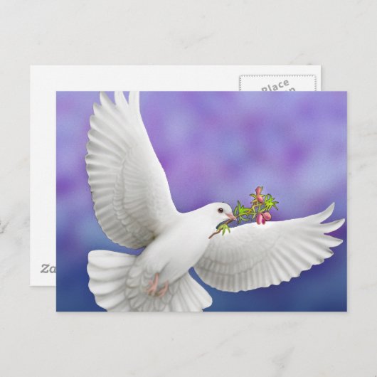 Flying Peace Dove Card Postkarte (Vorne/Hinten)