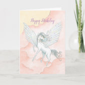 Flying Pegasus Birthday Karte (Vorderseite)