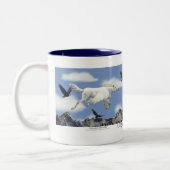 FLYING PEGASUS & EAGLES Fantasy Art Tasse (Links)