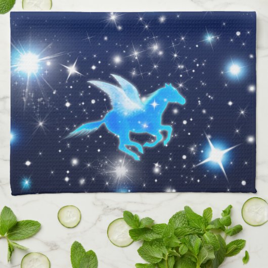 Flying Pegasus Geschirrtuch (Gefaltet)