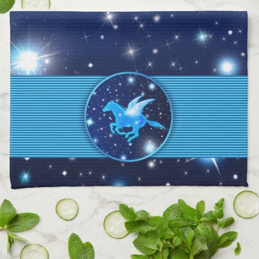 Flying Pegasus Geschirrtuch (Gefaltet)