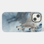 Flying Pegasus & Waterfall Fantasy Art Device Case iPhone Hülle (Rückseite (Horizontal))