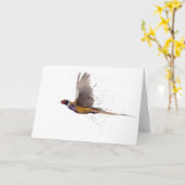 Flying Pheasant Karte (Gelbe Blume)