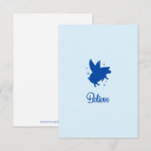 Flying Pig Believe Flat Note Card Mitteilungskarte (Vorne/Hinten)