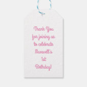 Flying Pig Birthday Party Geschenkanhänger (Rückseite)