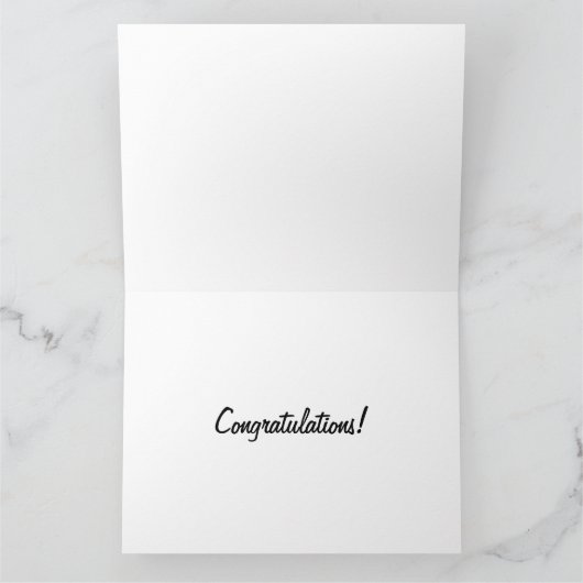 Flying Pig Brie and Groom personalisierbare Gruß C Karte (Innenseite)