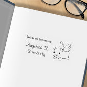 Flying Pig-Buchzeichen Gummistempel