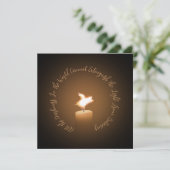 Flying Pig Candle Flame Flat Greeting Card Karte (Stehend Vorderseite)