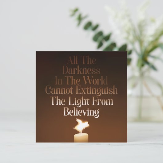 Flying Pig Candle Flame Flat Greeting Card Karte (Stehend Vorderseite)