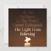 Flying Pig Candle Flame Flat Greeting Card Karte (Vorderseite)