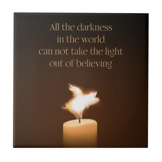 Flying Pig Candle Flame Fliese (Vorderseite)