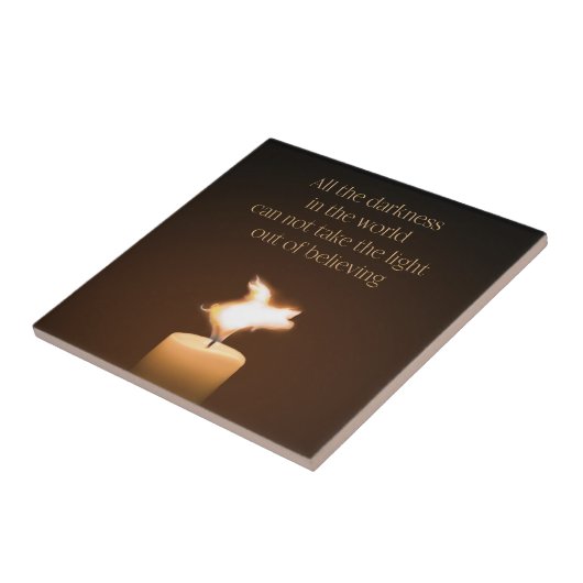 Flying Pig Candle Flame Fliese (Seite)