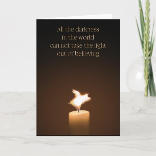 Flying Pig Candle Flame Grußkarte Karte (Vorderseite)