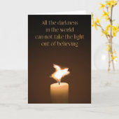 Flying Pig Candle Flame Karte (Gelbe Blume)