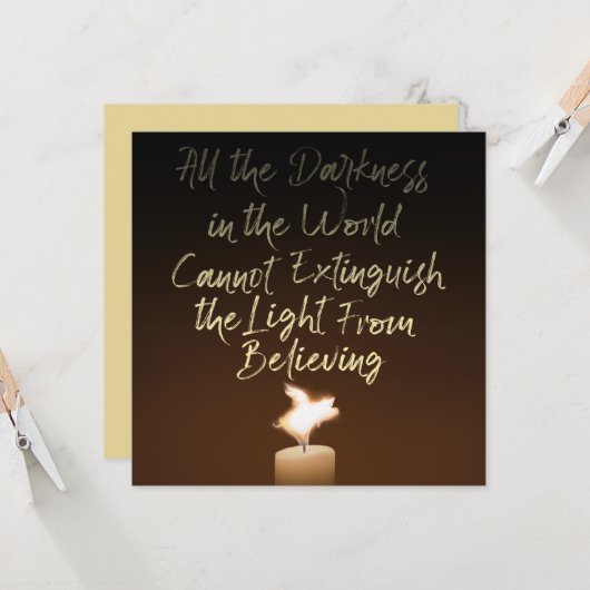 Flying Pig Candle Flame Karte (Vorderseite/Rückseite Beispiel)