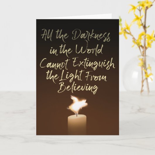 Flying Pig Candle Flame Karte (Gelbe Blume)