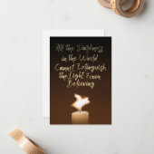 Flying Pig Candle Flame Mitteilungskarte (Vorderseite/Rückseite Beispiel)