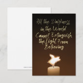 Flying Pig Candle Flame Mitteilungskarte (Vorne/Hinten)