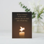 Flying Pig Candle Flame Postcard Postkarte (Stehend Vorderseite)