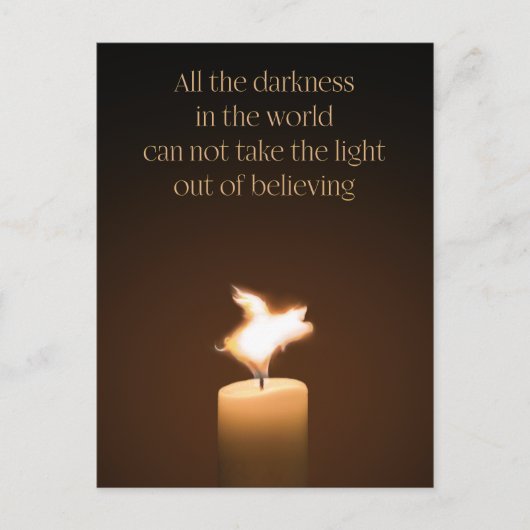 Flying Pig Candle Flame Postcard Postkarte (Vorderseite)