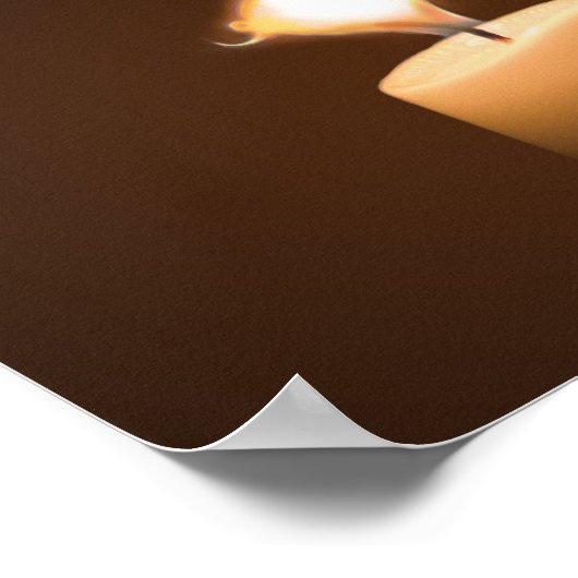 Flying Pig Candle Flame Poster (Ecke)