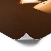 Flying Pig Candle Flame Poster (Ecke)