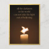 Flying Pig Candle Flame Postkarte (Vorderseite)