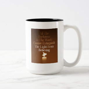 Flying Pig Candle Flame Zwei-Tone-Kaffee-Tasse Zweifarbige Tasse