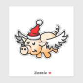 Flying Pig Custom Cut Vinyl Sticker (Blatt)