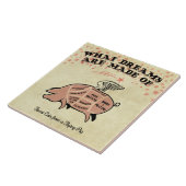 Flying Pig Cut Diagramm Fliese (Seite)