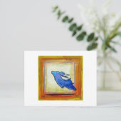 Flying pig cute fun modern folk urart postkarte (Stehend Vorderseite)