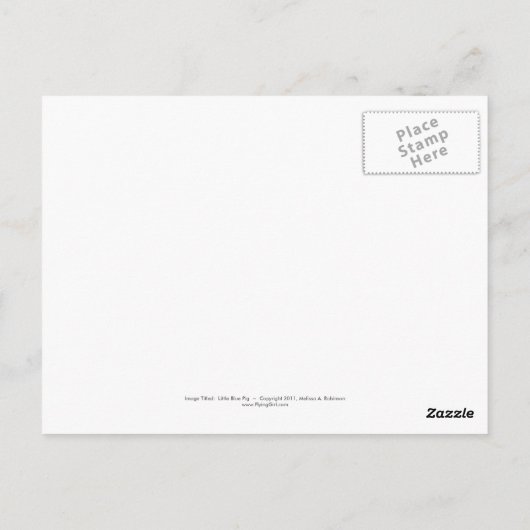 Flying pig cute fun modern folk urart postkarte (Rückseite)