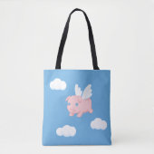 Flying Pig - Cute Piglet with Wings Tasche (Vorderseite)